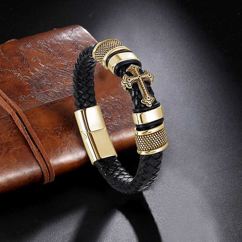 Kreuz Armband Gold Herren Jesus cross bracelet uniqal got glaube sale