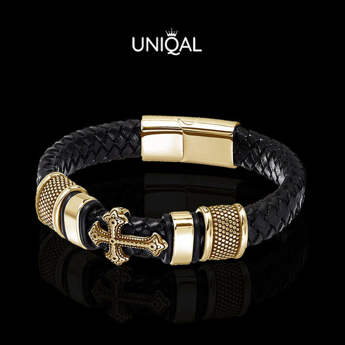 Kreuz Armband Gold Herren Jesus cross bracelet uniqal got glaube sale