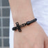 Armband mit Kreuz herren schwarz uniqal