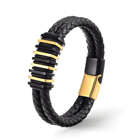 Lederarmband Herren Damen Gold Magnetverschluss bestseller uniqal