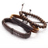 Lederarmband herren bohemian holzperlen modern uniqal