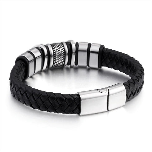Lederarmband herren silber uniqal bestseller