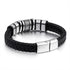 Lederarmband herren silber uniqal bestseller