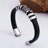Lederarmband herren silber uniqal bestseller