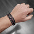 Lederarmband amethyst herren uniqal fancy bracelet