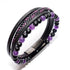 Lederarmband amethyst herren uniqal fancy bracelet