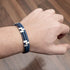blaues lederarmband herren damen magnetverschluss uniqal sale