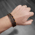 Lederarmband herren gelbes tigerauge uniqal braun