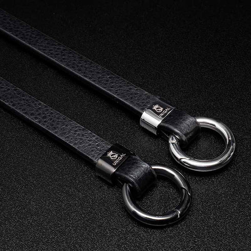 Lederarmband herren schwarz uniqal