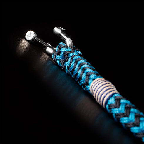 Maritime nautisches armband aus segeltau blau nautic uniqal