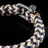 Maritime nautisches armband aus segeltau blau nautic uniqal
