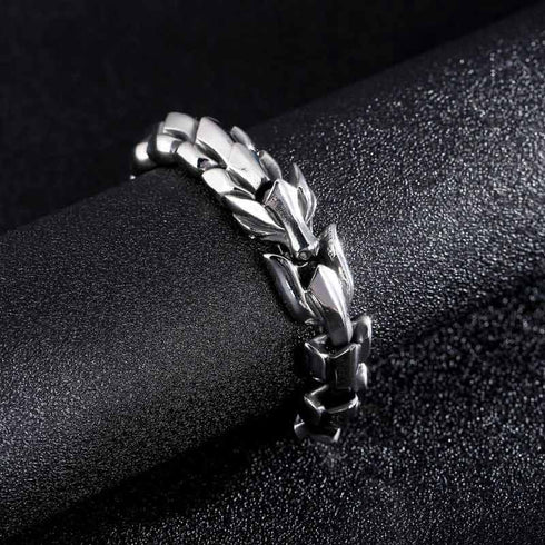 Silber Panzerkette Armband gliederarmband stahlarmband panzer biker viking uniqal