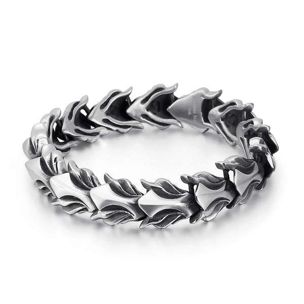 Silber Panzerkette Armband gliederarmband stahlarmband panzer biker viking uniqal