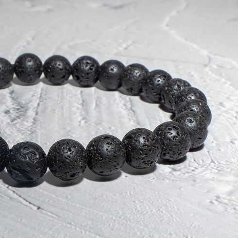 Perlenarmband Natürliche Lavastein Perlen 8mm uniqal
