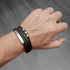 personalisiertes Lederarmband Herren mit gravur silber uniqal