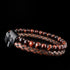 Lederarmband Herren rotes tigerauge braun uniqal