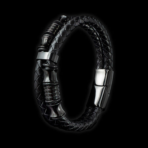 Lederarmband herren geflochten unisex leather bracelet uniqal