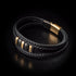 Lederarmband Herren Gold Magnetverschluss geflochten uniqal bestseller damen