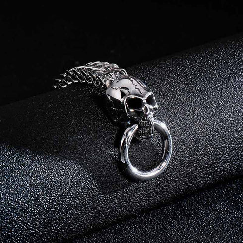 Totenkopf armband chain panzerkette edelstahl bracelet skull