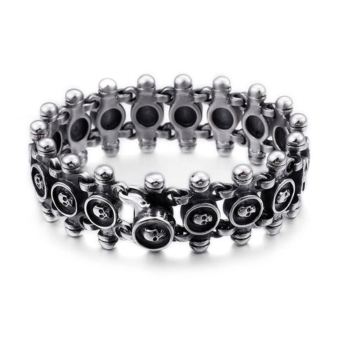 Totenkopf armband chain panzerkette edelstahl bracelet skull