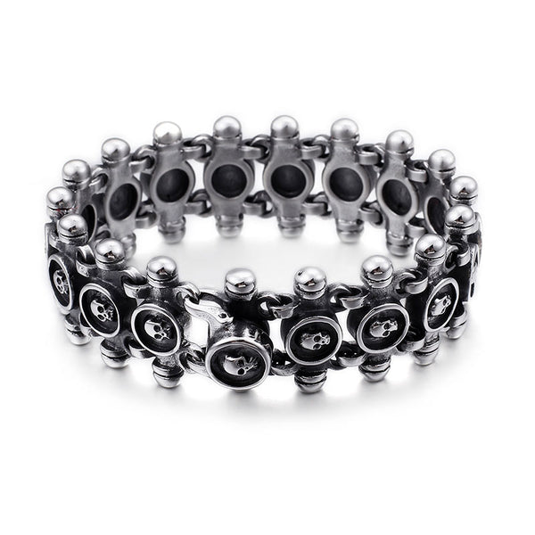 Totenkopf armband chain panzerkette edelstahl bracelet skull