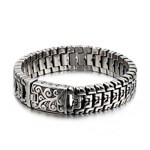 königsarmband kette herren chain bracelet biker viking uniqal