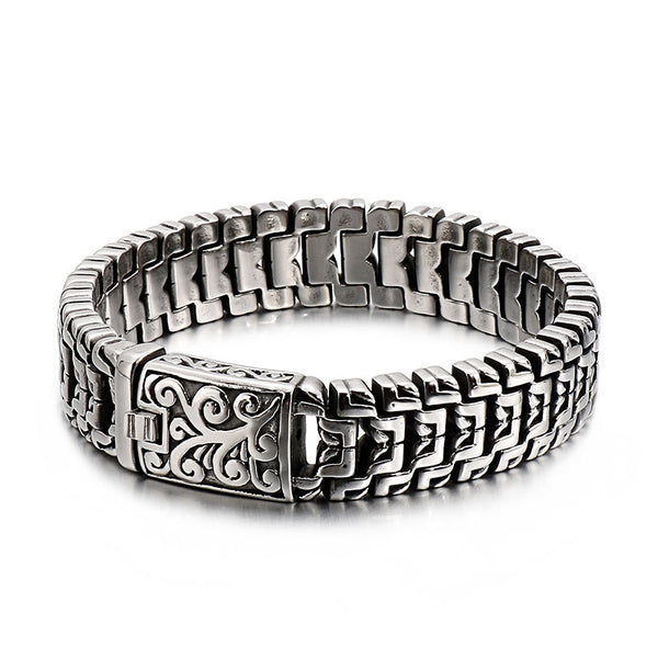königsarmband kette herren chain bracelet biker viking uniqal