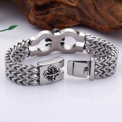 Totenkopf armband chain panzerkette edelstahl bracelet skull