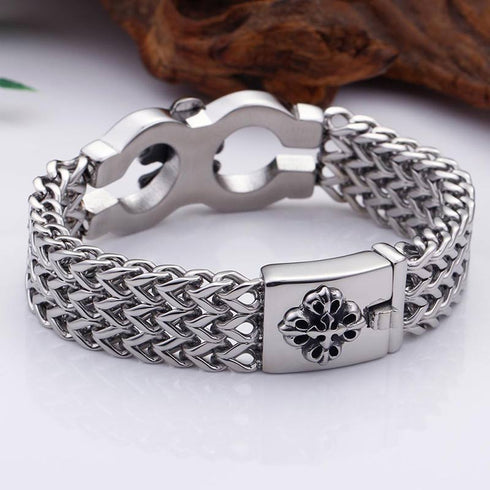 Totenkopf armband chain panzerkette edelstahl bracelet skull