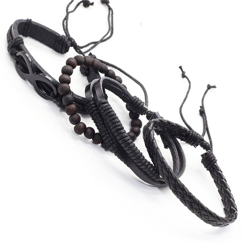 Lederarmband unendlichkeitsymbol set Damen Herren uniqal günstig