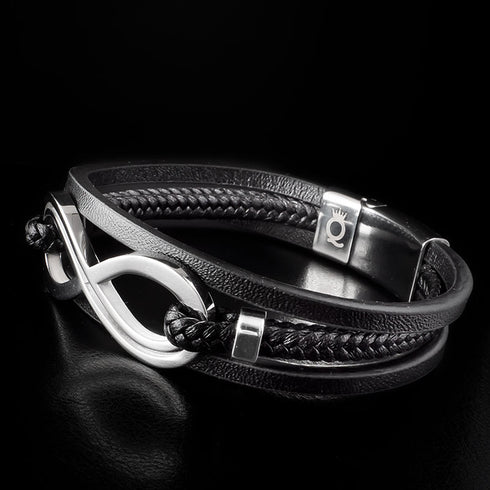 Unendlichkeitszeichen leder Armband herren damen unisex uniqal