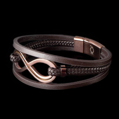 Unendlichkeitszeichen leder Armband herren damen unisex uniqal