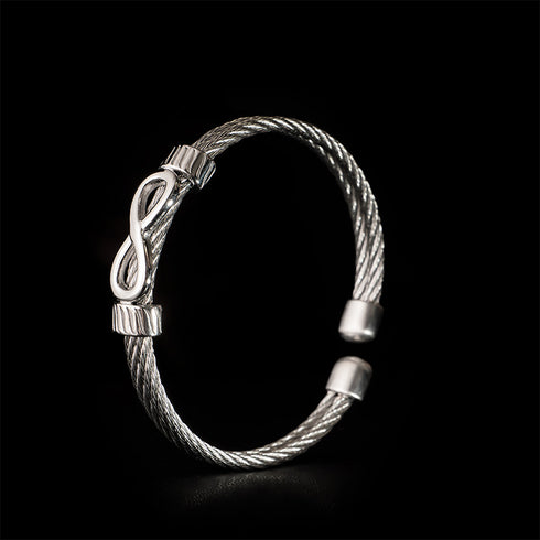 armreif silver infinity unendlichkeit uniqal armband