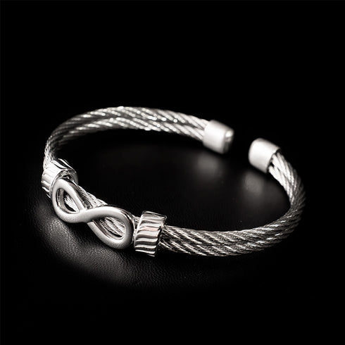 armreif silver infinity unendlichkeit uniqal armband