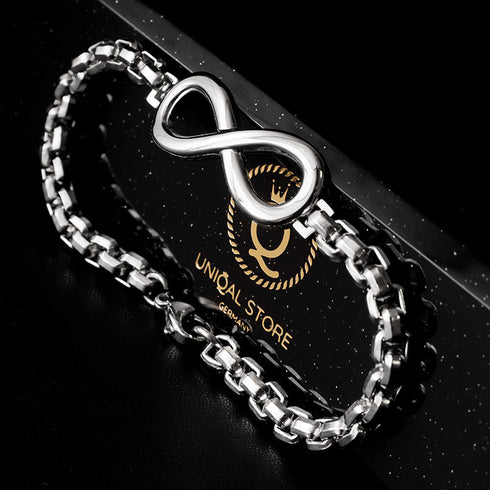 Infinity armband unendlichkeit edelstahl uniqal