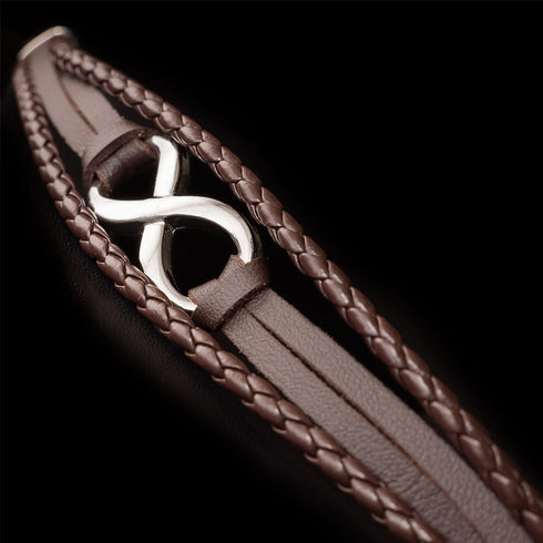 Infinity unendlichkeit Lederarmband Herren Damen Uniqal unendlichkeitszeichen