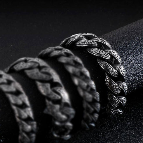 herrenarmband stahlarmband königskette rocker biker panzerkette uniqal