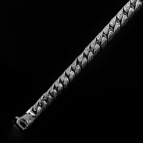 herrenarmband stahlarmband königskette rocker biker panzerkette uniqal