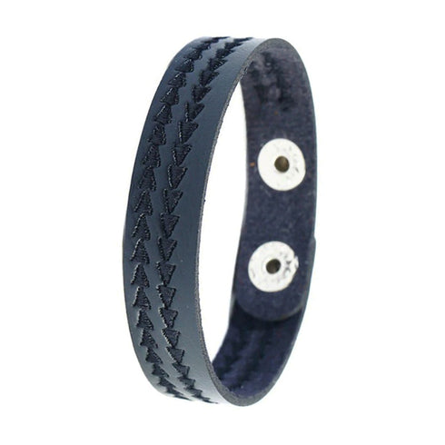 blaues rohleder armband herren manschette breitarmband uniqal sale