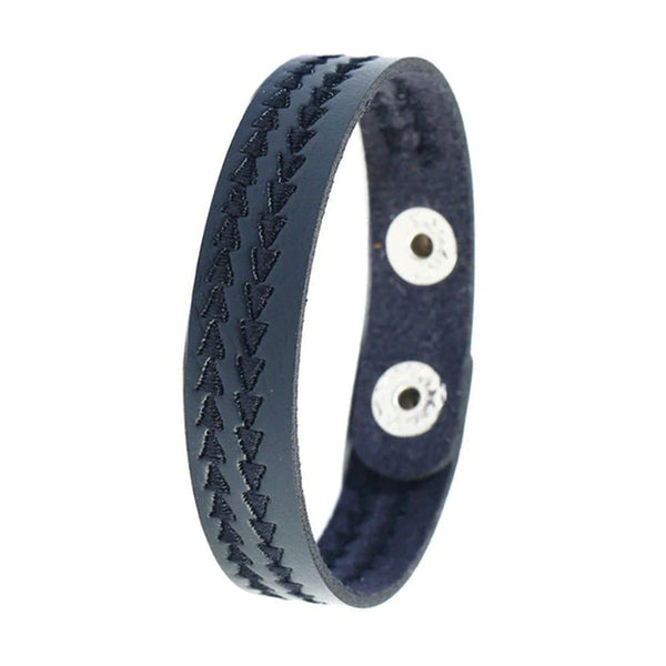 blaues rohleder armband herren manschette breitarmband uniqal sale