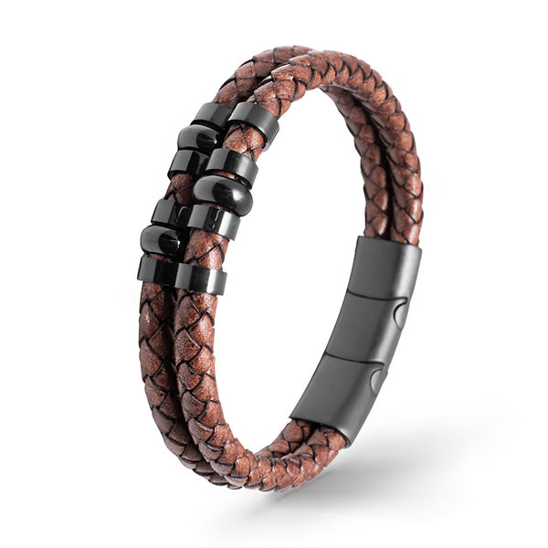 Braunes Lederarmband Herren miracle uniqal