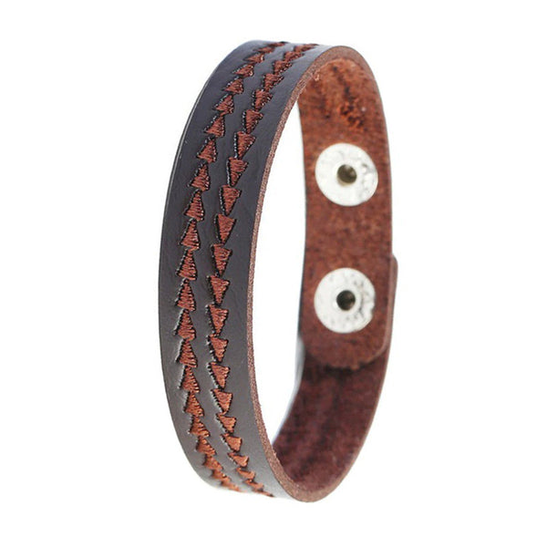 braunes rohleder armband herren manschette breitarmband uniqal sale