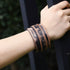 braunes rohleder armband herren manschette breitarmband uniqal sale