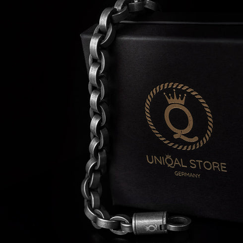 königsarmband byzantiener panzerkette herren edelstahl brushed uniqal sale
