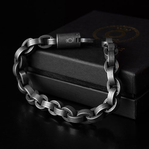 königsarmband byzantiener panzerkette herren edelstahl brushed uniqal sale