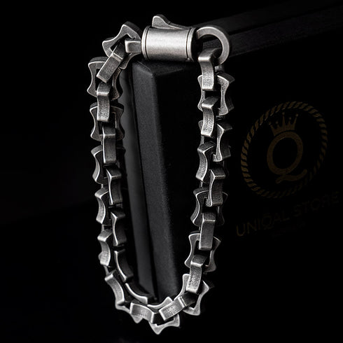 brushed königskette edelstahl herren armband byzantiener stahlarmband uniqal