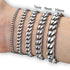 edelstahl chain kette armband herren silber uniqal