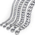 edelstahl chain kette armband herren silber uniqal