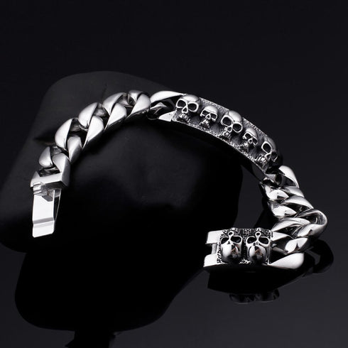 Eisernem Kreuz herren armband iron cross totenkopf skull uniqal