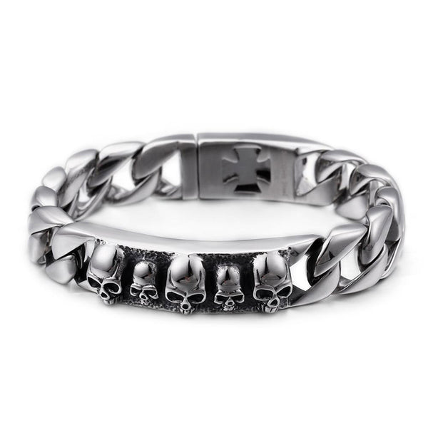 Eisernem Kreuz herren armband iron cross totenkopf skull uniqal